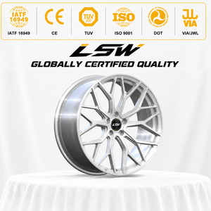 LS8013 LSW Aluminum Polished Multi <b>Spoke</b> <b>Wheel</b> One Piece Cast for Passenger Car Retrofit Upgrade - Product Image 3