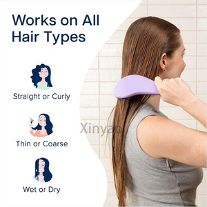<span class=keywords><strong>Brosse</strong></span> Lissante Démêlante Douce à Ions avec Logo Personnalisé <span class=keywords><strong>pour</strong></span> <span class=keywords><strong>Cheveux</strong></span> <span class=keywords><strong>Bouclés</strong></span> Naturels Lisses, Adultes, Enfants, Bébés, <span class=keywords><strong>Cheveux</strong></span> Mouillés ou Secs - Product Image 5