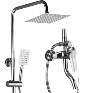 Phòng tắm vòi hoa sen vòi thiết lập với lượng mưa đầu và cầm tay SUS304 thép không gỉ Chrome hiện đại gốm khách sạn <span class=keywords><strong>huben</strong></span> - Product Image 1