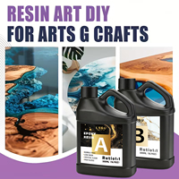Kit de résine époxy 1:1 de 1000 ml (500 ml A + 500 ml B) – Résine cristalline ultra-brillante de 1 kg pour le moulage artistique DIY