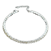 Ensemble collier et boucles d'oreilles pour femme en laiton et strass, 2 pièces/ensemble, idéal pour mariage et fête, cadeau