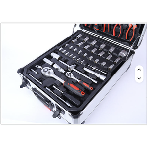 187PCS Wholesale Home <b>DIY</b> & Garage Mechanical <b>Tool</b> Kit Set Socket Wrenches Sets in Trolley Wheeled SCK-499 Stainless - Product Image 4