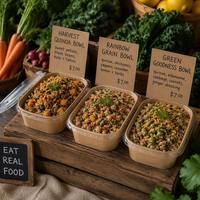Boîte alimentaire rectangulaire jetable en papier kraft avec couvercle transparent, personnalisable avec logo OEM, vente en gros, boîte biodégradable