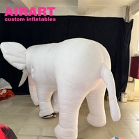 Costume gonflable d'éléphant de décoration d'événement, allumant le costume gonflable d'éléphant pour l'affichage