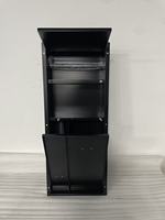 Support de papier toilette dissimulé avec étagère de rangement pour téléphone, brosse WC et poubelle en acier inoxydable 304, niche de salle de bain à insérer dans les carreaux