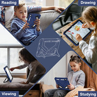 Étui robuste en silicone et PC écologique pour iPad A16 11e/10e génération avec double béquille et sangle d'épaule, adapté aux enfants, OEM ODM