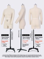 Maniquí de medio cuerpo para mujer Roland, talla europea y americana, corte 3D, para confección de patrones de ropa de talla grande
