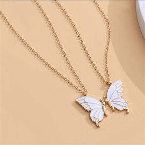 2023 populaire argent pendentif collier fille bijoux breloque papillon collier chaîne meilleur ami amitié collier pour les femmes - Product Image 1