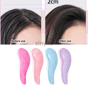<span class=keywords><strong>Brosse</strong></span> à cheveux démêlante douce anti-statique en ABS avec logo personnalisé pour femmes, pour cheveux raides, bouclés, secs ou mouillés - Product Image 2