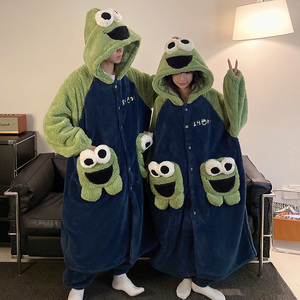 <span class=keywords><strong>Pigiama</strong></span> da <span class=keywords><strong>donna</strong></span> di grandi dimensioni in pile di corallo invernale di alta qualità, <span class=keywords><strong>pigiama</strong></span> da <span class=keywords><strong>donna</strong></span> <span class=keywords><strong>con</strong></span> <span class=keywords><strong>cappuccio</strong></span> spesso e caldo - Product Image 5