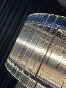 Lustre RHOEM <span class=keywords><strong>San</strong></span> <span class=keywords><strong>Marco</strong></span> en verre, lustre rond à deux niveaux, grand lustre rond en verre, éclairage de luxe personnalisé pour salon de villa - Product Image 3