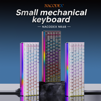 Ajazz NK68 Kabelgebundene Mechanische Gaming-Tastatur RGB-Hintergrundbeleuchtung Ergonomische Tastenkappen Englisches Layout für PC Laptop Gamer