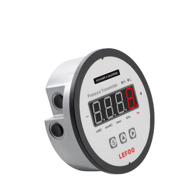 LEFOO New Arrival LFM73 Multi-function Differential Pressure Transmitter 1%FS Accuracy 4-20mA/0-10V/RS485 Output IP65 Protection