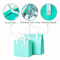 Sac isotherme réutilisable en non-tissé imperméable avec logo personnalisé pour la livraison de repas de restaurant, sac à lunch glacé