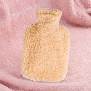 Bouteille d'eau chaude en caoutchouc la moins chère de 500ml mini sac d'eau chaude réutilisable avec couverture en peluche douce - Product Image 2