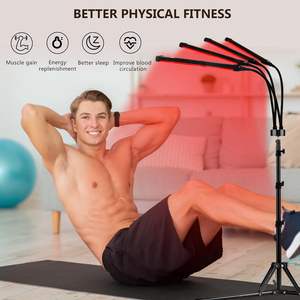 โคมไฟบำบัดกายภาพ 4 หัว สำหรับดูแลผิวหน้าและผิวกาย โคมไฟอาบแสงแดดเพื่อความงาม โคมไฟแสงสีดำเพื่อความงาม - Product Image 6