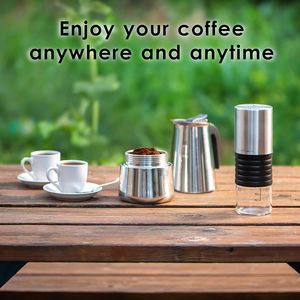 Mixpresso <span class=keywords><strong>Cafetière</strong></span> à expresso moderne en acier inoxydable pour cuisinière, design Moka Pot, avec couvercle, pour camping et maison, ensemble expresso italien - Product Image 5