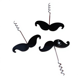 <span class=keywords><strong>Tire</strong></span>-<span class=keywords><strong>bouchon</strong></span> décapsuleur en alliage d'aluminium motif moustache, idéal pour logo personnalisé, gravure laser, impressions en couleurs. - Product Image 4