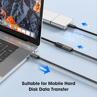 Câble d'extension USB 3.1 Gen2 10 Gbps Type C mâle vers femelle PD60W 3A à charge rapide, rallonge USB-C pour ordinateur portable, Switch, téléphone, SSD