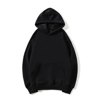 Sweat-shirt à capuche pour homme en coton 100% de couleur unie, avec poche kangourou sur le devant, sweat-shirt décontracté sportif pour homme
