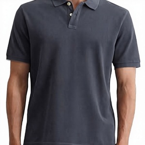 Camisa Casual de Punto de Algodón Orgánico de Manga Corta para Hombre, Color Liso, Corte Regular, 180g, Azul (Total Eclipse), 3XL - Product Image 3
