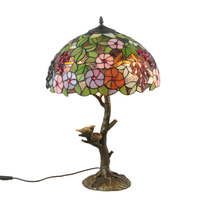 Lampes de table modernes américano-européennes Creative Rose Bird Design New Creative Rose Glass for Eye Protection for Bedroom Living