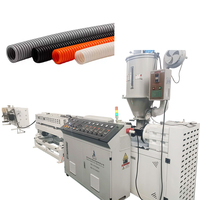 Machine d'extrusion de tuyaux ondulés en HDPE/LDPE haute vitesse, ligne de production de tuyaux de drainage pour climatisation, ligne de production de tuyaux de lavage, granulation de fils
