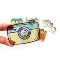 Pegatinas de Vinilo Personalizadas a Todo Color, Adhesivas, Resistentes al Agua, con Laminado Brillante y Logotipo Troquelado