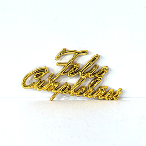 Fabrikpreis Kunststoff Kursiv Schriftlich 'Feliz Cumpleaños' Tortendekoration 3D Erhabene Buchstaben Spanische Geburtstagsdekoration Quinceañera Party Dekor - Product Image 5