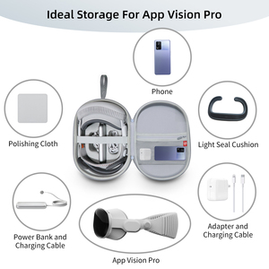 Công suất lớn tất cả các vòng bảo vệ Linen + cảm thấy vải VR Trò chơi điều khiển thực hiện trường hợp Trọng lượng nhẹ xách tay 2 vật liệu có sẵn - Product Image 3