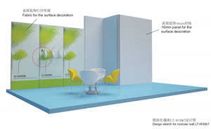 Moderna struttura in tessuto doppio lato con spessore di 80mm profili in alluminio striscia LED per Lightbox espositivo (54) - Product Image 6