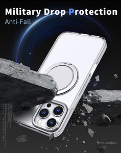 Nuevas llegadas 2025 de lujo 360 funda de teléfono con soporte magnético plegable giratoria para <span class=keywords><strong>iPhone</strong></span> 16 <span class=keywords><strong>11</strong></span> 13 14 15 Pro Max funda de armadura a prueba de golpes - Product Image 4