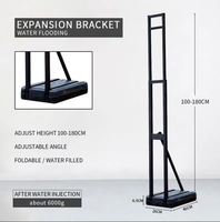 Support d'affiche pliable portable et léger en fer avec base à eau pour la promotion d'événements - Montage facile, étanche, écologique et réutilisable