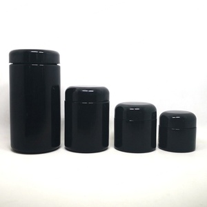 Pot cosmétique en verre violet noir de luxe avec impression de logo personnalisé, 30g, 50g, 100g, 250g, 500g, pour crème visage, emballage de crème UV, avec couvercles - Product Image 6