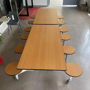 Multi Functional <b>Foldable</b> <b>Dining</b> <b>Table</b> Rectangle 12 Seat Combination Design For <b>Dining</b> Room Child Use White Color - Product Image 1