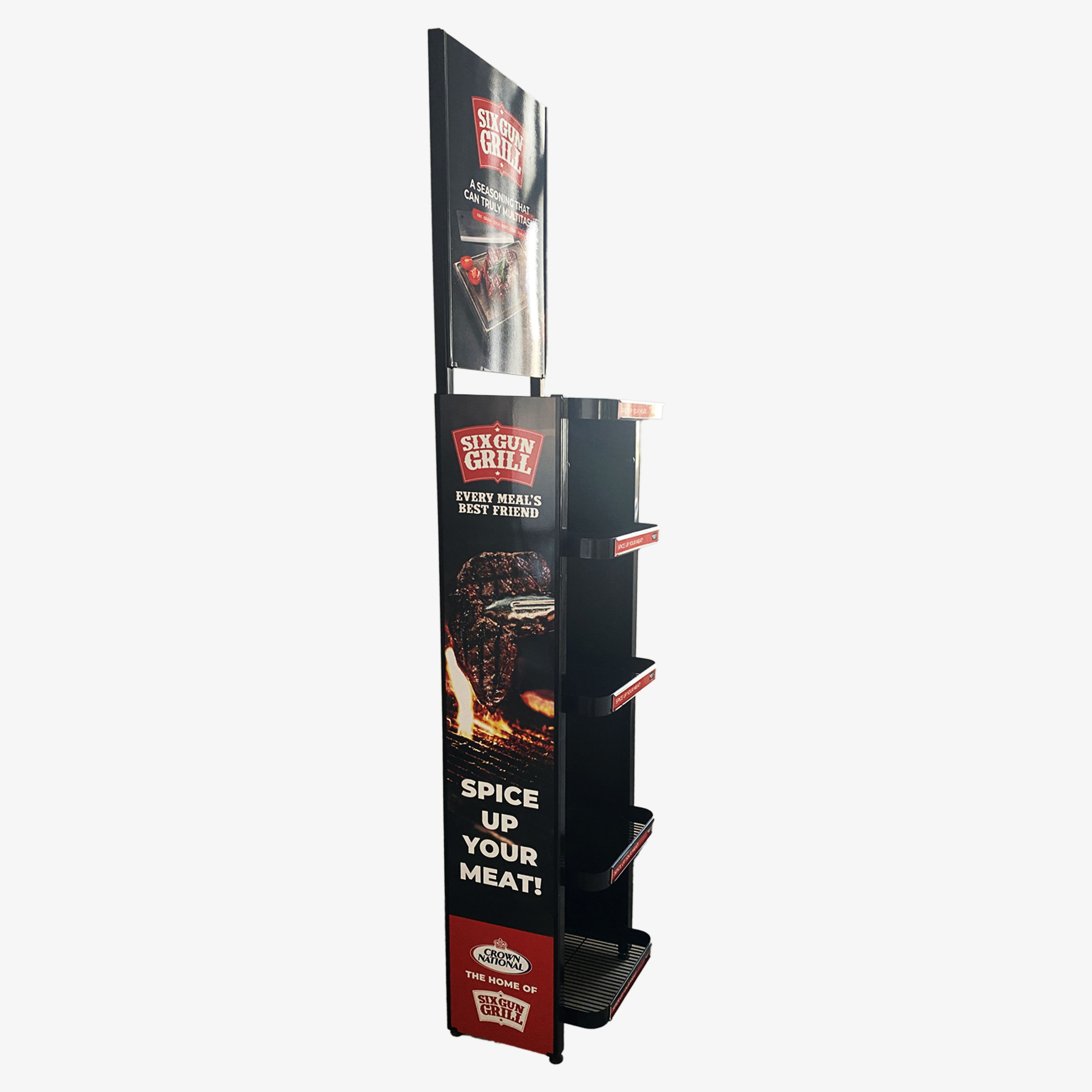 Apache Foldable Modern Black for 5-Layer Metal Beverage Display Stand Floor Racks for Exhibition & Retail Shops — view 1