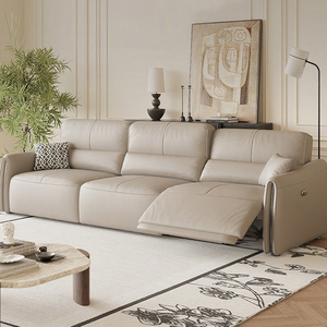 Hiện Đại Thanh Lịch Sang Trọng Chuyển Đổi Ba Chỗ Ngồi Chính Hãng <span class=keywords><strong>Sofa</strong></span> Da Thiết Kế Tối Giản Giường Cho Đồ Nội Thất Phòng Khách - Product Image 4