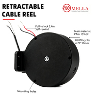 Enrouleur de cordon de lampe de plafond rétractable réglable Mella avec ressort autobloquant, fil SJTW de 1,5 mètre pour cuisine et salle à manger