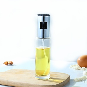 Bouteille portative de distributeur de pulvérisateur d'huile d'olive et de vinaigre de cuisson en acier inoxydable en verre de qualité alimentaire pour la cuisson de salade BBQ - Product Image 2