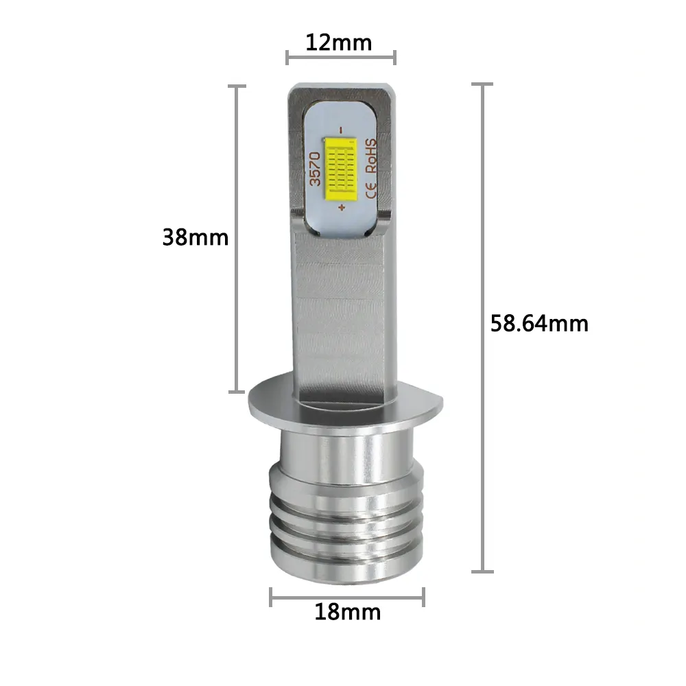 H1 H3 Auto LED Fog Light 12V 24V 72W Canbus Error Free CSP 3570 Chip H4 H7 H11 PSX26 5202 Car LED DRL Driving Lamp White Yellow