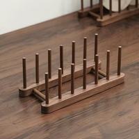 Support en bois pour assiettes et tasses, plateau de rangement pour thé, organisateur de vaisselle et de bols de cuisine