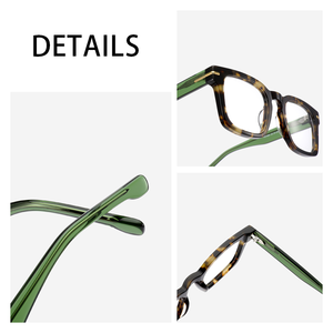 Thời Trang Lớn Khung Acetate Nam Kính Vuông Chống-Ánh Sáng Màu Xanh Hợp Thời Trang Cổ Điển Kính Quang Học Với Biểu Tượng Tùy Chỉnh Phụ Nữ - Product Image 3