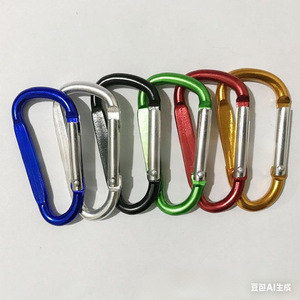 Mosquetón de Aluminio Tipo D, Capacidad de Carga de 10 kg, Gancho de Escalada Multicolor, Uso Universal, Venta Directa de Fábrica - Product Image 1