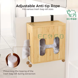 Nouvelle arrivée 2 en 1 support de sac d'épicerie et distributeur de sac poubelle organisateur de cuisine mural - Product Image 5