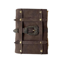 Carnet en cuir souple artisanal avec sangle à boucle vintage, carnet de croquis, planificateur de style lecture - Cadeau écologique