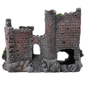 Decoración de Pecera de Resina Ecológica 806, Estilo Retro de <span class=keywords><strong>Castillo</strong></span>, Adorno de Paisajismo de Acuario con Forma de Roca y <span class=keywords><strong>Cueva</strong></span>, Venta Directa de Fábrica - Product Image 3