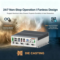 PC industriel embarqué sans ventilateur, format compact, à fixer au mur, avec processeur Core i9/i7/i5/i3