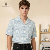 Chemise Homme en Dentelle Extensible à Motifs Floraux, 145 g/m², Polyester Spandex, Broderie Cubaine, Chemise de Resort, Largeur 155 cm