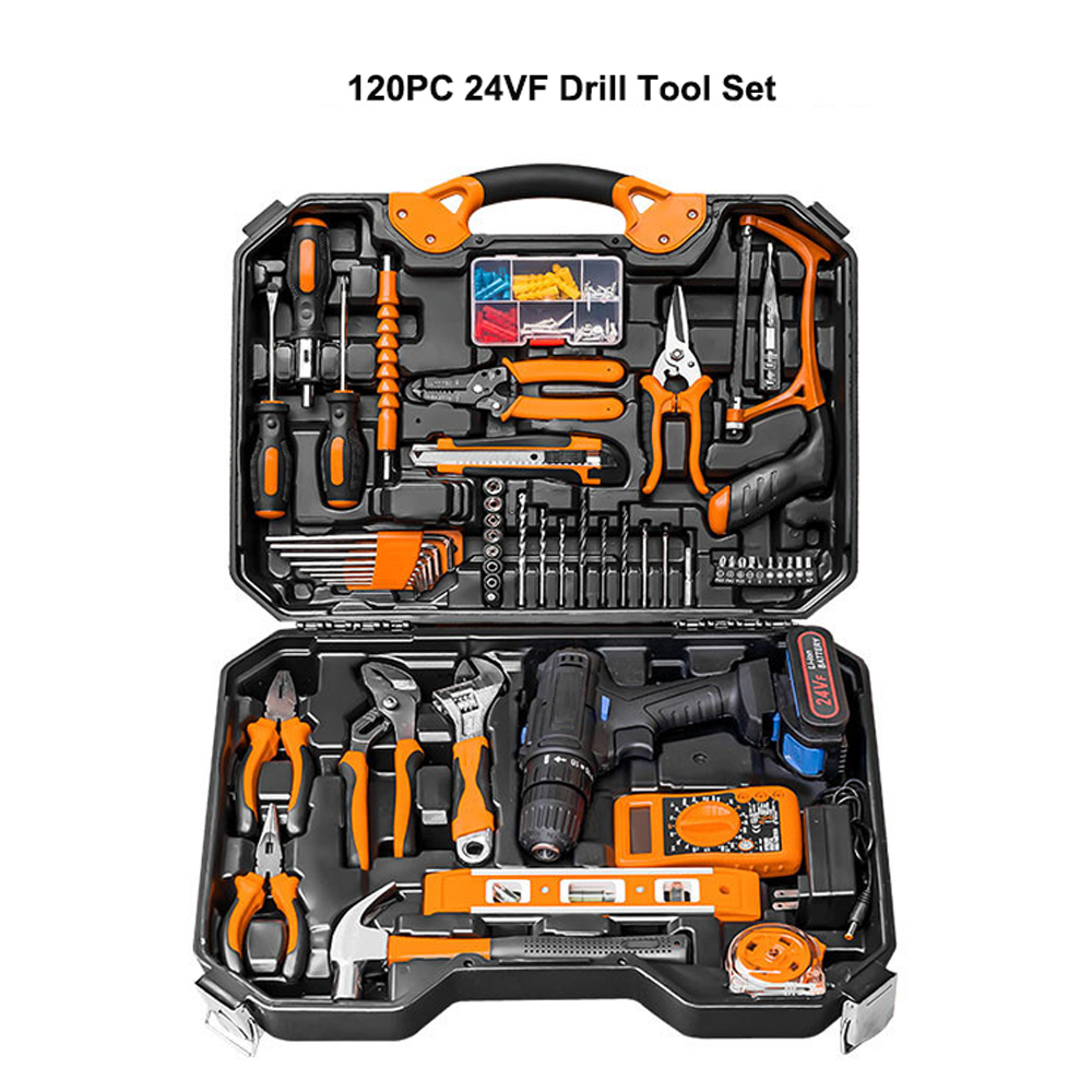 120pc  24VF electric drill set