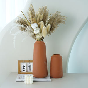 Vase de poterie <span class=keywords><strong>en</strong></span> terre cuite et <span class=keywords><strong>en</strong></span> argile personnalisable de haute qualité rond mat Unique pour décoration de table de mariage de maison et de jardin d'intérieur - Product Image 5